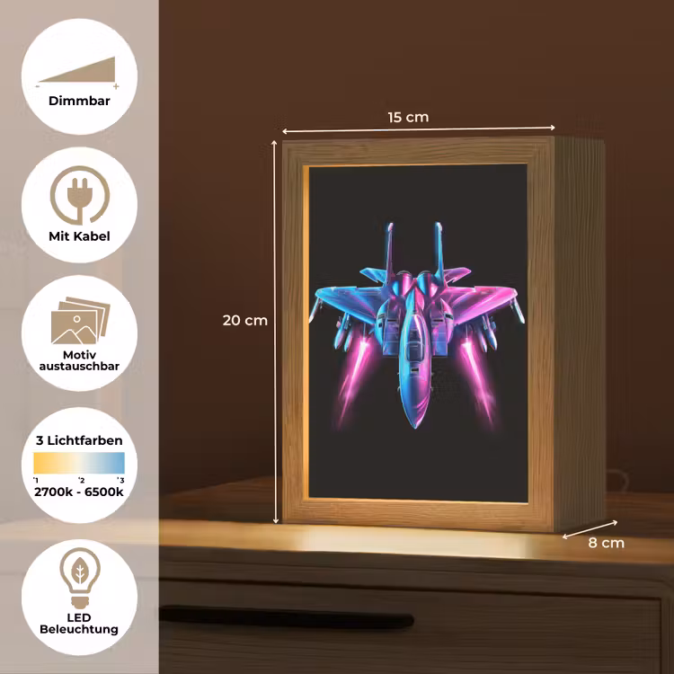 Straaljager - Blauw - Kleuren - Jongens - Zwart Light Box met kabel (Kinderlampje) klein -USP_websiteoverzichtDE