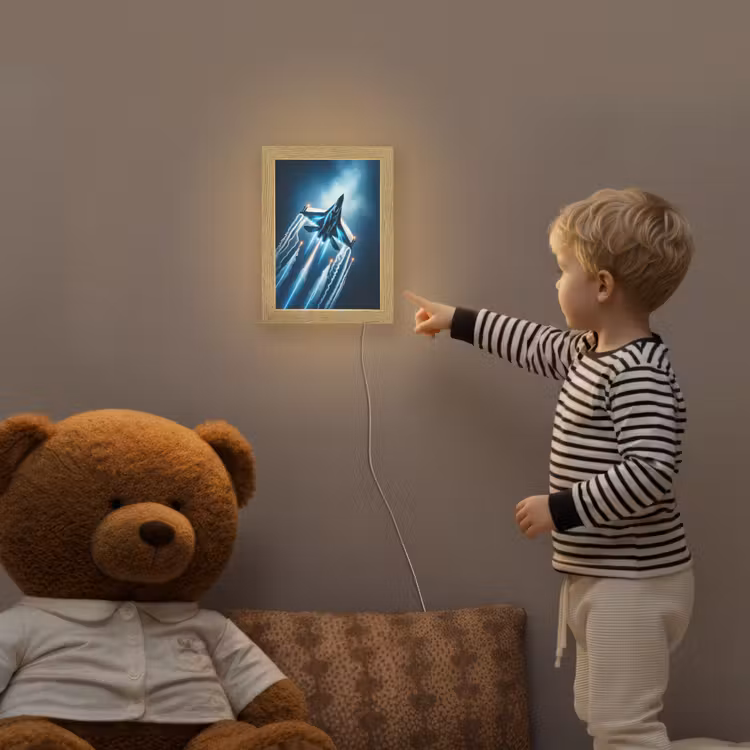 Straaljager - Blauw - Jongens Light Box met kabel klein -sfeer4a_kind