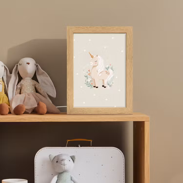 Eenhoorn - Bloemen - Stippen Light Box met kabel klein -sfeer2_kind