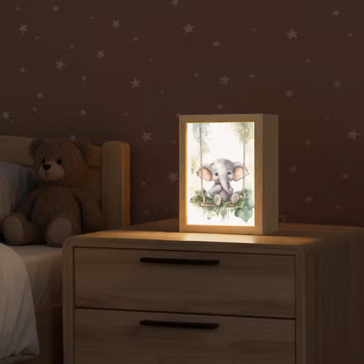 Olifant - Dier - Kinderen - Jungle Light Box met kabel klein -sfeer1_kind