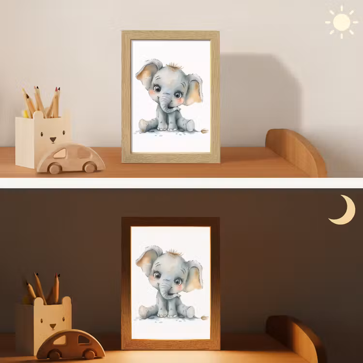 Olifant - Baby dier Light Box met kabel klein -sfeer3_kind