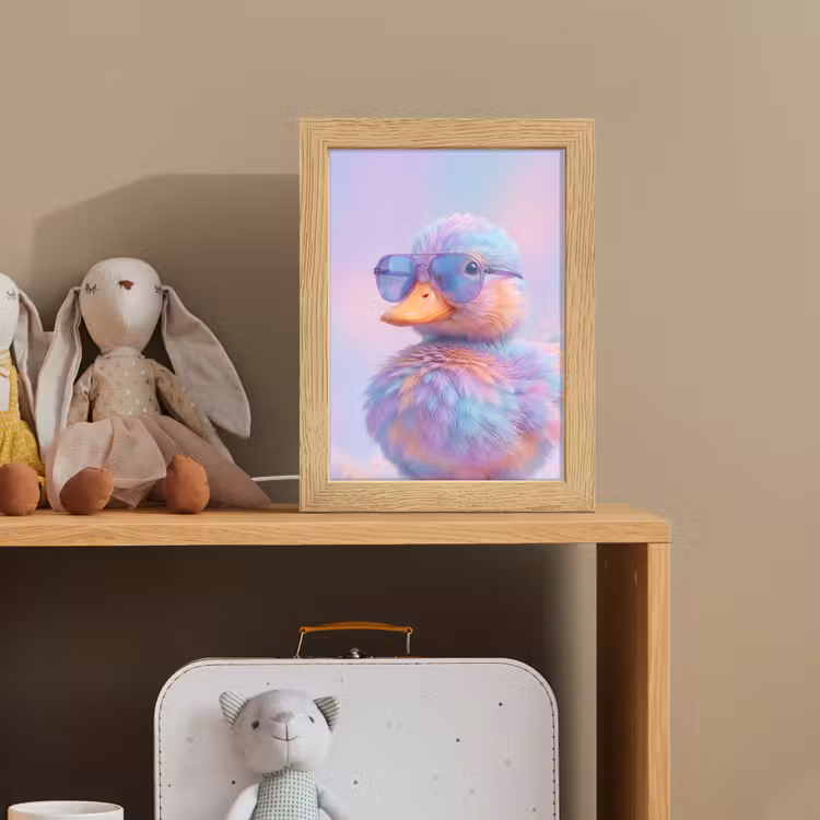 Eend - bril - Pastel Light Box met kabel (Kinderlampje) klein -sfeer2_kind