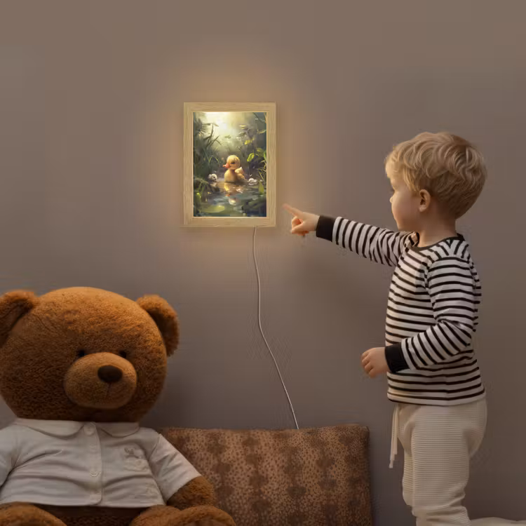 Eendjes - Dieren - Natuur Light Box met kabel klein -sfeer4a_kind