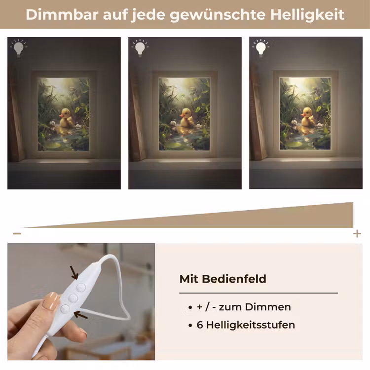 Eendjes - Dieren - Natuur Light Box met kabel klein -USP_dimbaarDE