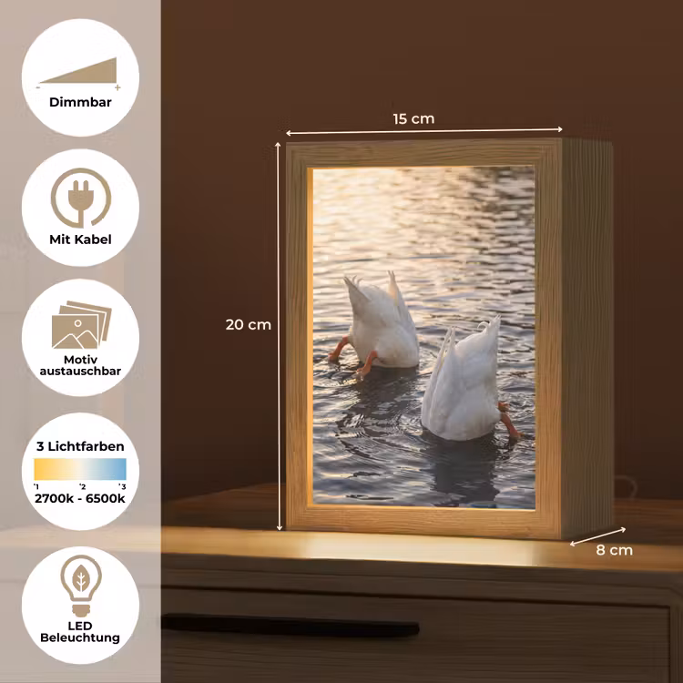 Eenden - Water - Natuur Light Box met kabel (Kinderlampje) klein -USP_websiteoverzichtDE