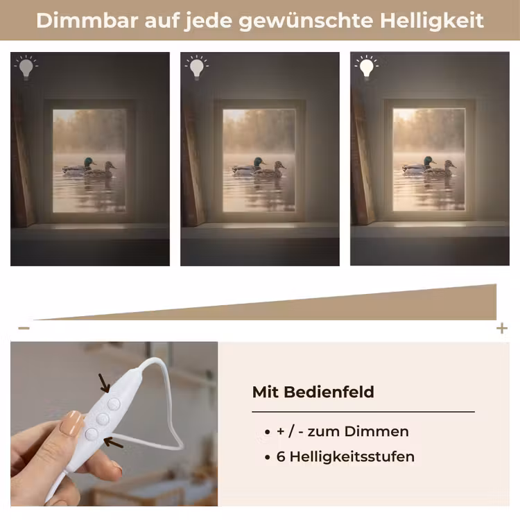Eenden - Water - Mist - Natuur Light Box met kabel (Kinderlampje) klein -USP_dimbaarDE