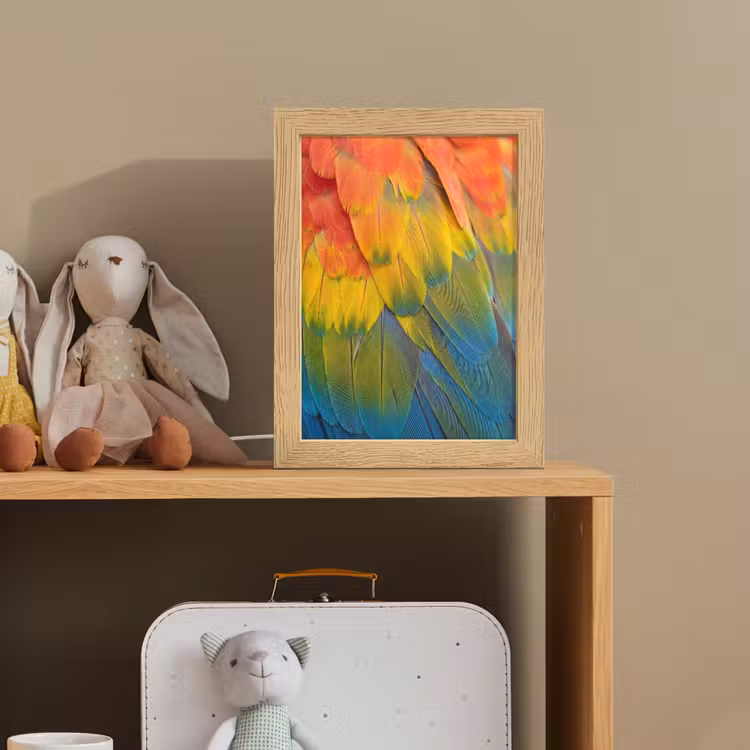 Veren - Ara - Kleurrijk Light Box met kabel (Kinderlampje) klein -sfeer2_kind