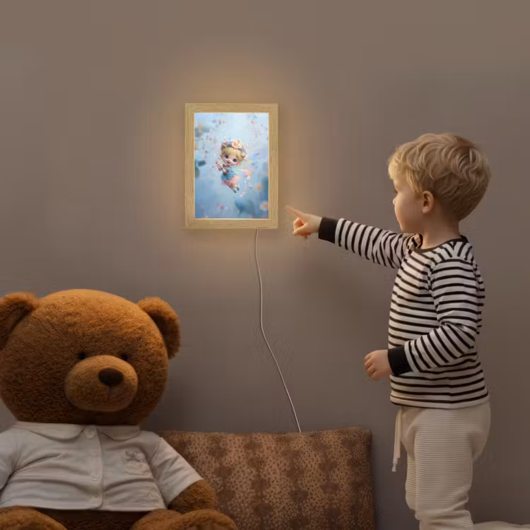 Fee - Bloemen - Sprookje - Blauw Light Box met kabel klein -sfeer4a_kind