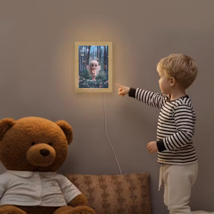 Elfje - Cartoon - Bos - Lichtjes Light Box met kabel klein -sfeer4a_kind