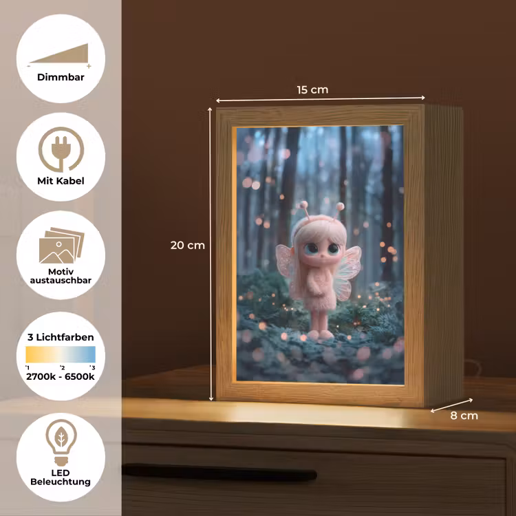 Elfje - Cartoon - Bos - Lichtjes Light Box met kabel (Kinderlampje) klein -USP_websiteoverzichtDE