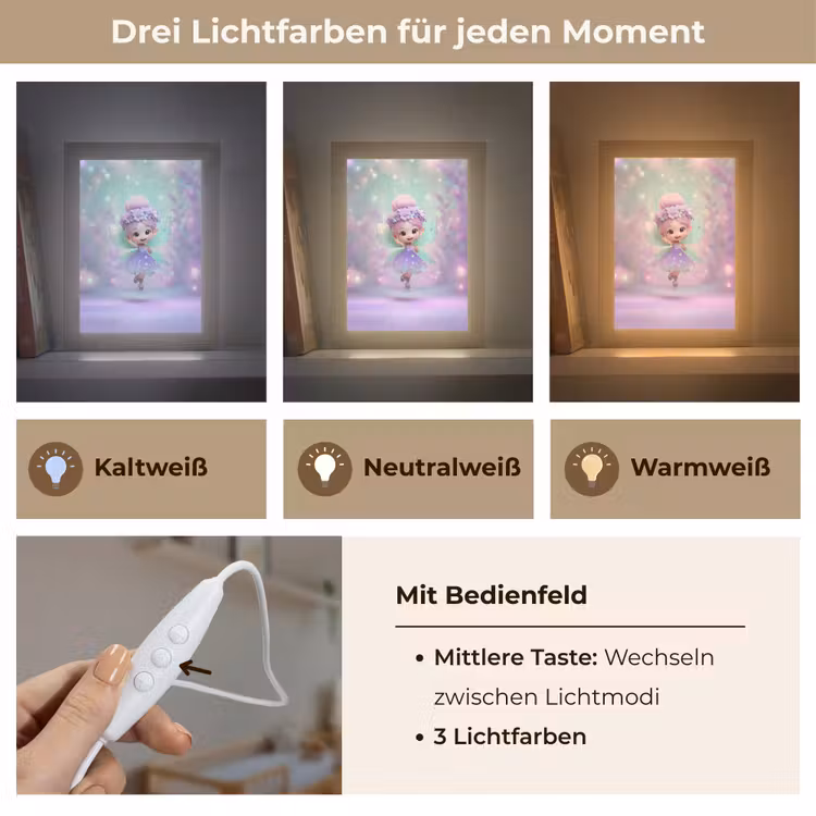 Fee - Paars - Sprookje Light Box met kabel klein -USP_lichtkleurDE