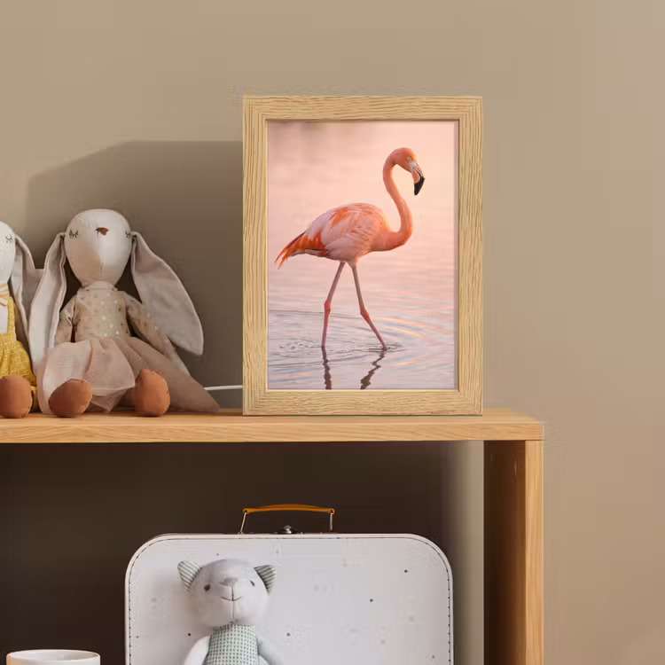 Flamingo - Water - Roze Light Box met kabel (Kinderlampje) klein -sfeer2_kind