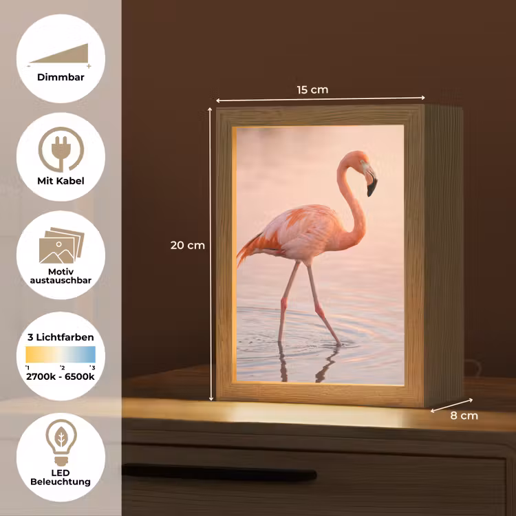 Flamingo - Water - Roze Light Box met kabel (Kinderlampje) klein -USP_websiteoverzichtDE