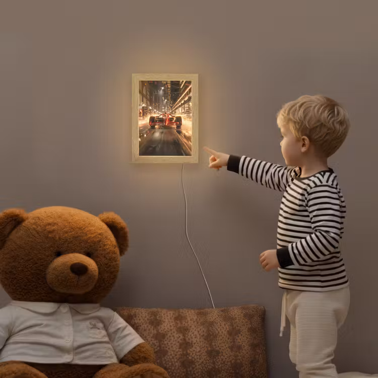Formule 1 - Auto - Race - Goud - Jongens Light Box met kabel klein -sfeer4a_kind