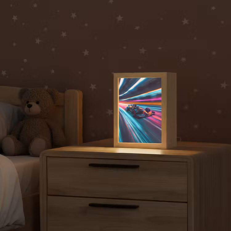 Formule 1 - Auto - Race - Jongens - Kleurrijk Light Box met kabel klein -sfeer1_kind