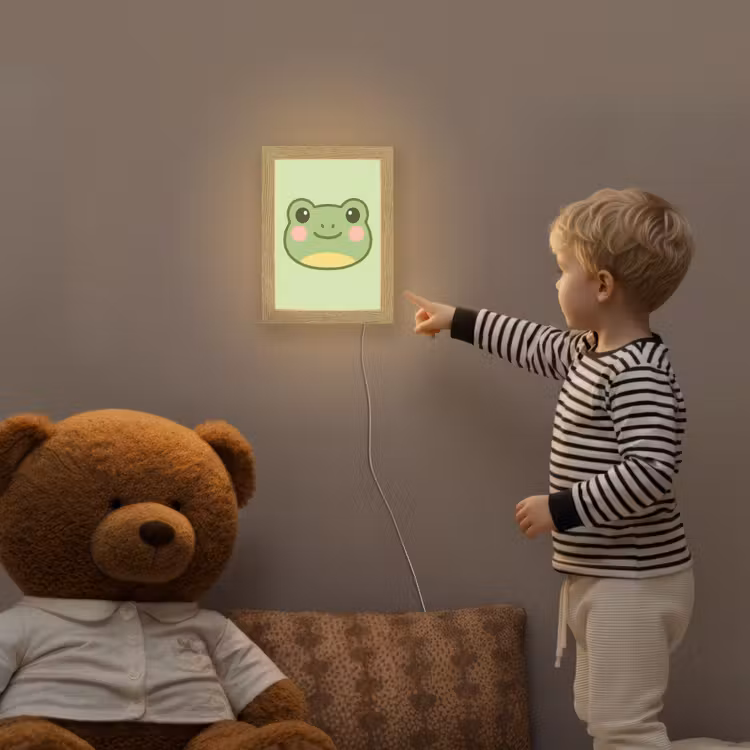 Kikker - Groen - Vriendelijkheid Light Box met kabel klein -sfeer4a_kind