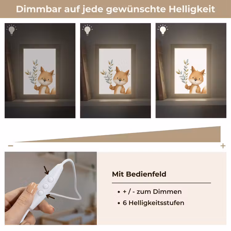 Vos - Dier - Bosdieren Light Box met kabel klein -USP_dimbaarDE
