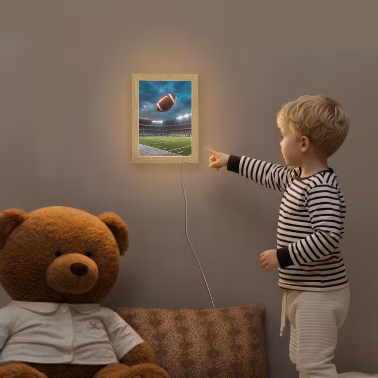 Football - Bal - Stadion - Sport Light Box met kabel (Kinderlampje) klein -sfeer4a_kind
