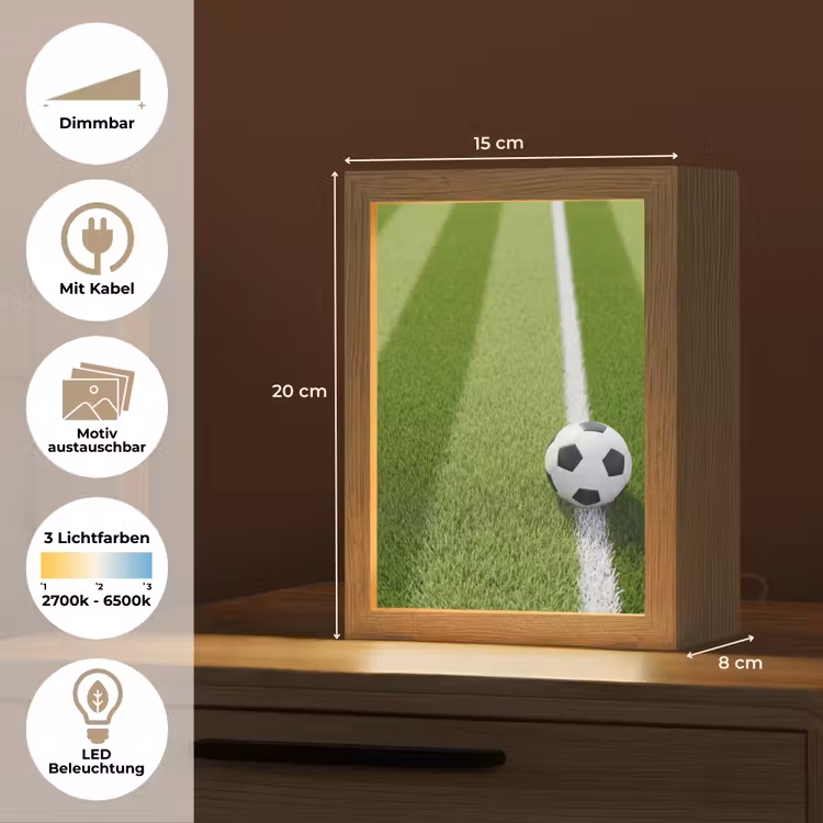 Voetbal - Grasveld - Sport - Groen Light Box met kabel (Kinderlampje) klein -USP_websiteoverzichtDE