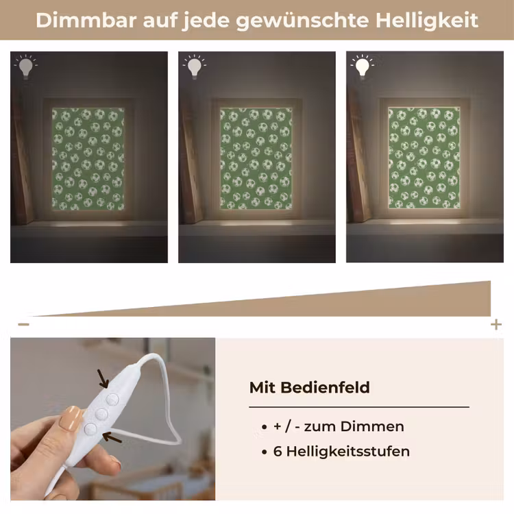 Voetbal - Sport - Groen Light Box met kabel (Kinderlampje) klein 904 -USP_dimbaarDE