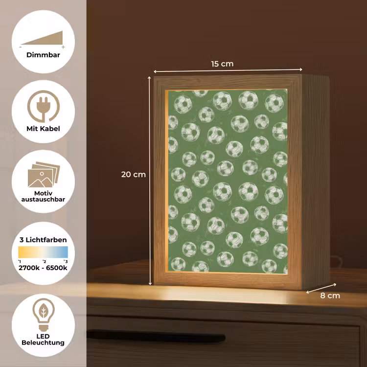 Voetbal - Sport - Groen Light Box met kabel (Kinderlampje) klein 904 -USP_websiteoverzichtDE