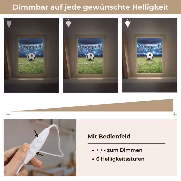Voetbal - Stadion - Bal - Jongens Light Box met kabel klein -USP_dimbaarDE