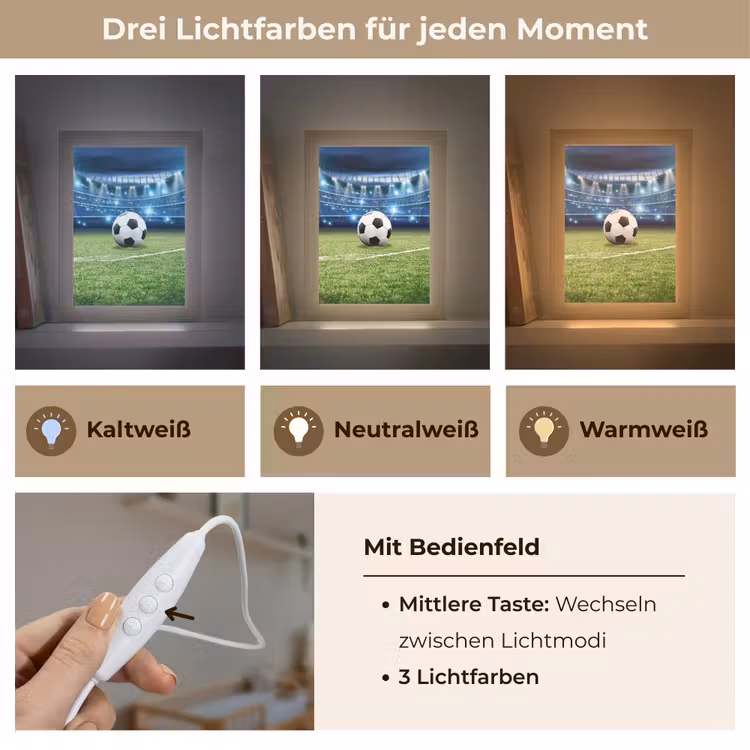 Voetbal - Stadion - Bal - Jongens Light Box met kabel klein -USP_lichtkleurDE