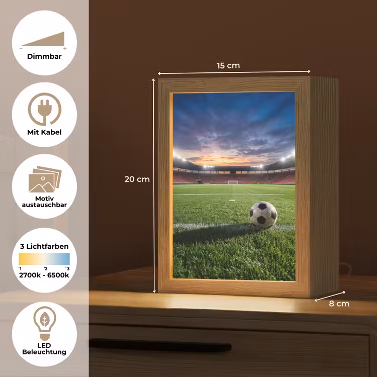 Voetbal - Stadion - Sport - Groen Light Box met kabel (Kinderlampje) klein -USP_websiteoverzichtDE