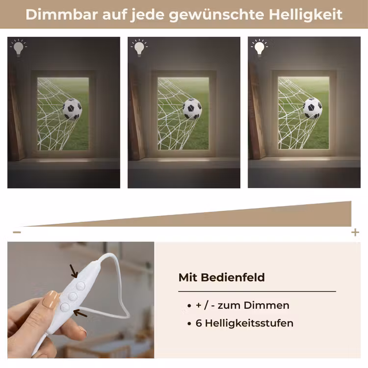 Voetbal - Goal - Net - Sport Light Box met kabel (Kinderlampje) klein -USP_dimbaarDE