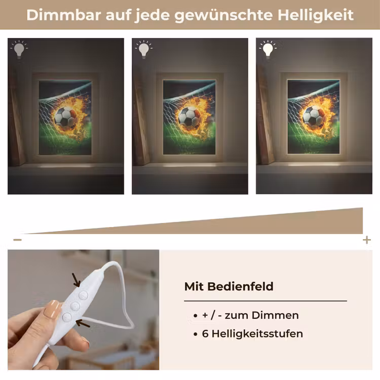 Voetbal - Goal - Doelnet - Vuur Light Box met kabel klein -USP_dimbaarDE