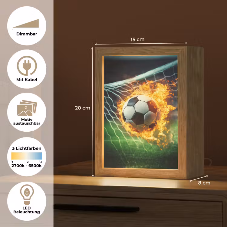 Voetbal - Goal - Doelnet - Vuur Light Box met kabel (Kinderlampje) klein -USP_websiteoverzichtDE