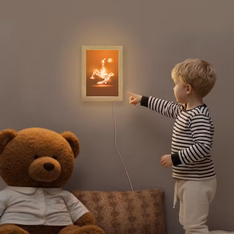 Voetballer - Oranje - Voetbal - Omhaal Light Box met kabel klein -sfeer4a_kind