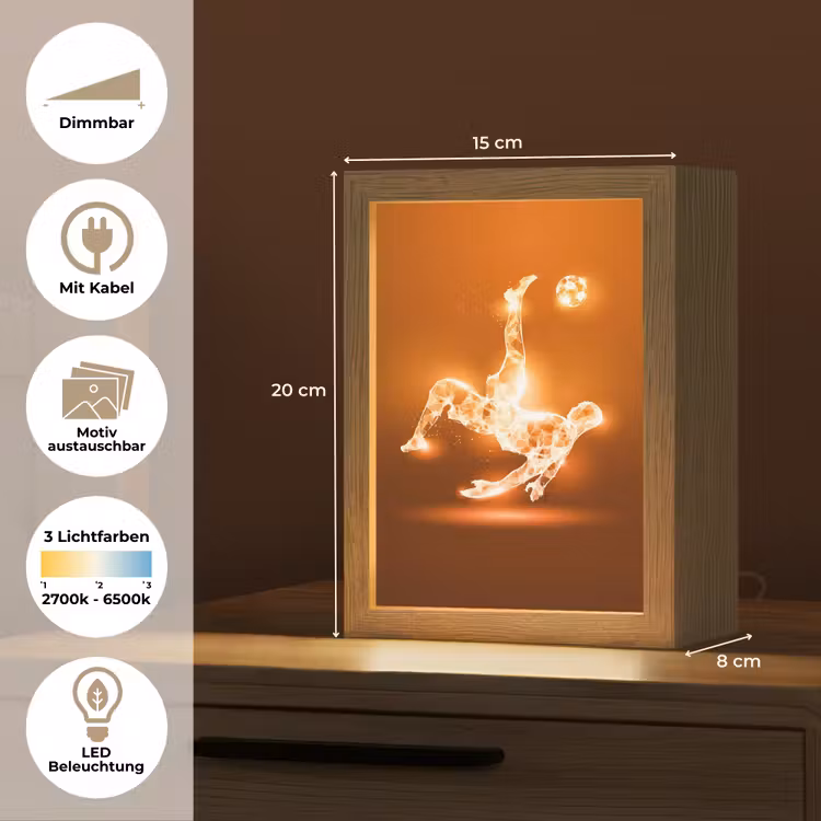 Voetballer - Oranje - Voetbal - Omhaal Light Box met kabel (Kinderlampje) klein -USP_websiteoverzichtDE