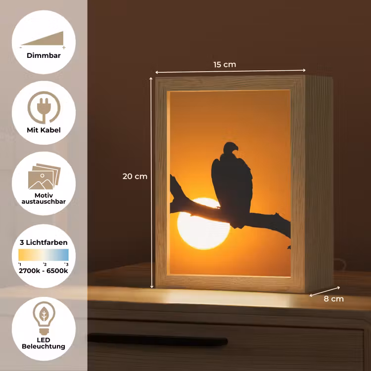 Gier - Tak - Zon - Oranje Light Box met kabel (Kinderlampje) klein -USP_websiteoverzichtDE