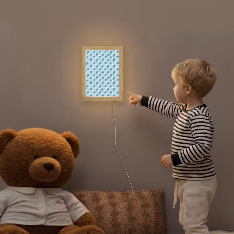 Golf - Ballen - Blauw Light Box met kabel (Kinderlampje) klein 904 -sfeer4a_kind
