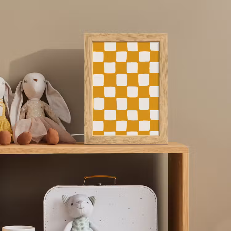 Grafisch - Patroon - Oker Light Box met kabel (Kinderlampje) klein 904 -sfeer2_kind