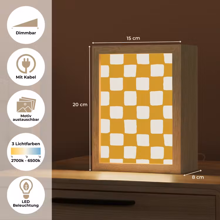 Grafisch - Patroon - Oker Light Box met kabel (Kinderlampje) klein 904 -USP_websiteoverzichtDE