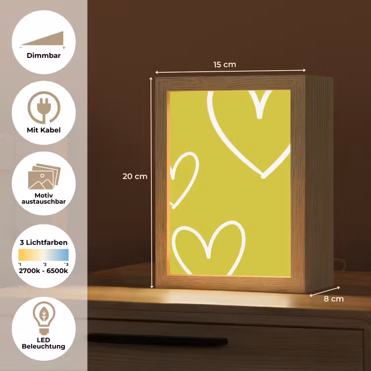 Groen - Hartjes - Wit Light Box met kabel (Kinderlampje) klein -USP_websiteoverzichtDE