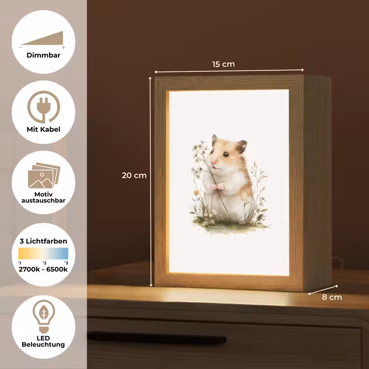 Hamster - Bloemen Light Box met kabel (Kinderlampje) klein -USP_websiteoverzichtDE