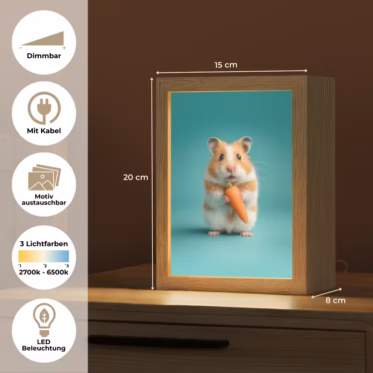 Hamster - Wortel - Blauw Light Box met kabel (Kinderlampje) klein -USP_websiteoverzichtDE