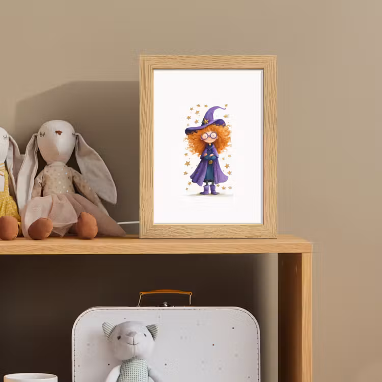 Toverheks - Sterren - Paars Light Box met kabel klein -sfeer2_kind