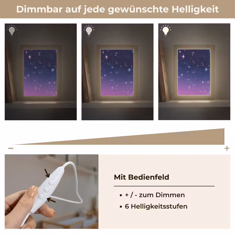 Hemel - Sterren - Blauw Light Box met kabel klein -USP_dimbaarDE