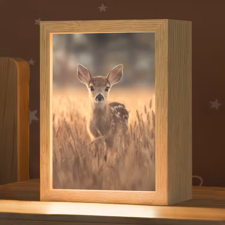 Hert - Graanveld - Bruin Light Box met kabel klein -zzz_3d_website