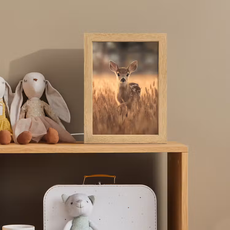 Hert - Graanveld - Bruin Light Box met kabel klein -sfeer2_kind