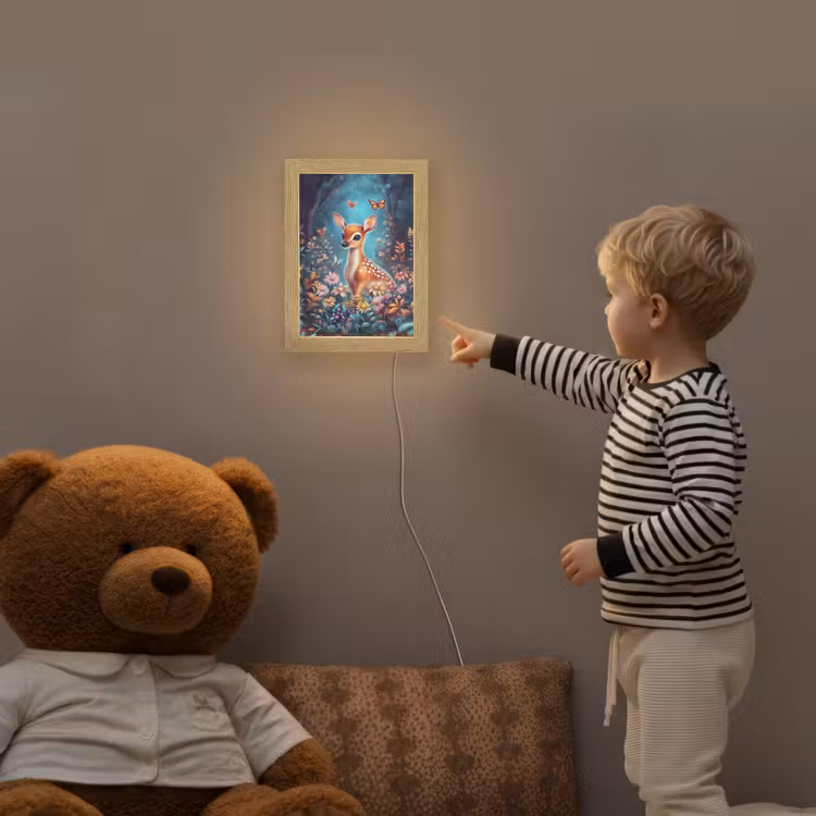 Hert - Magisch - Sprookjesbos Light Box met kabel klein -sfeer4a_kind