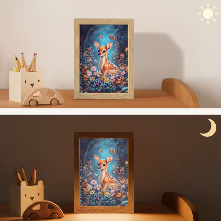 Hert - Magisch - Sprookjesbos Light Box met kabel klein -sfeer3_kind