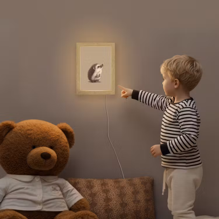 Egel - Snuitje - Bruin - Stekels Light Box met kabel klein -sfeer4a_kind
