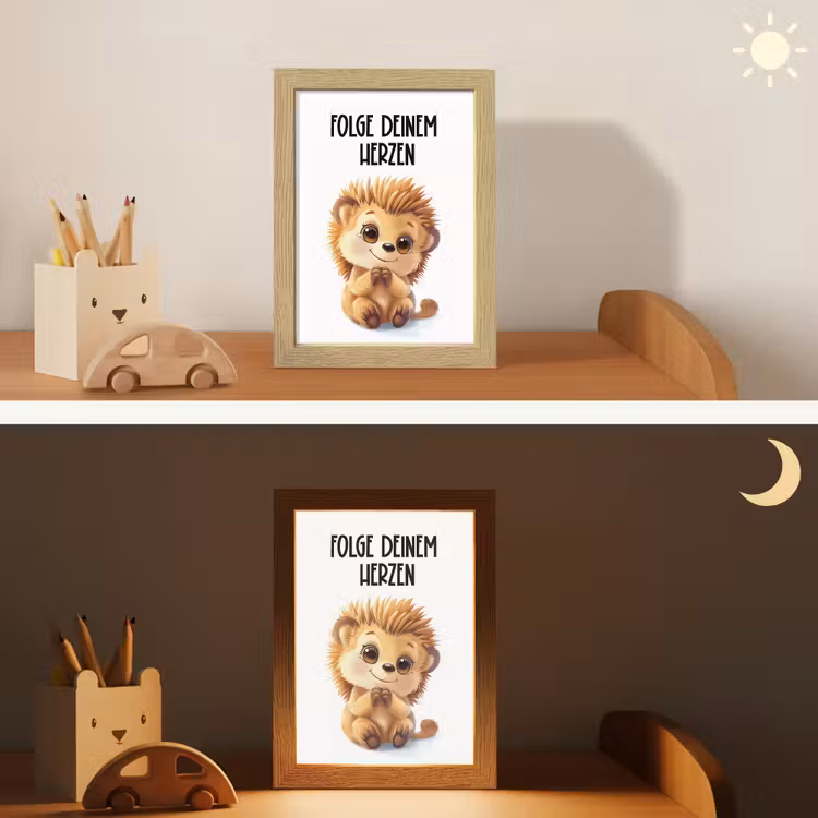 Egel - Wit - Dieren - Quote - Hart Light Box met kabel klein -sfeer3_kind