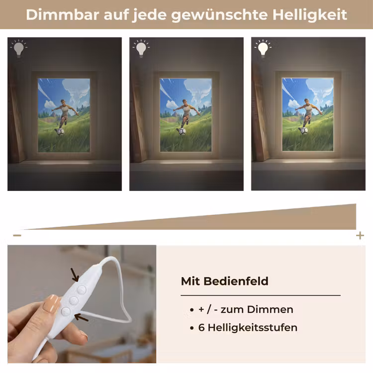 Illustratie - Voetbal - Game - Grasveld Light Box met kabel klein -USP_dimbaarDE