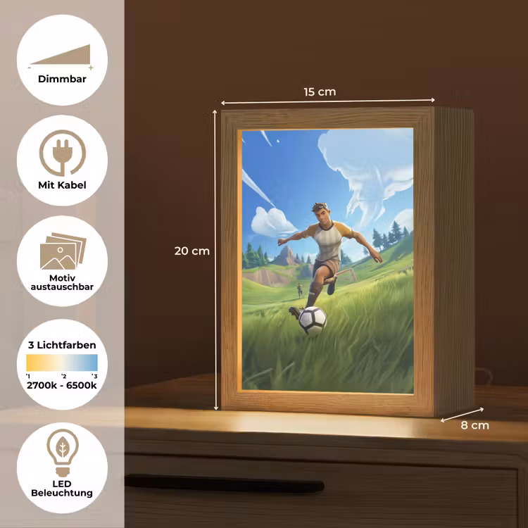 Illustratie - Voetbal - Game - Grasveld Light Box met kabel (Kinderlampje) klein -USP_websiteoverzichtDE